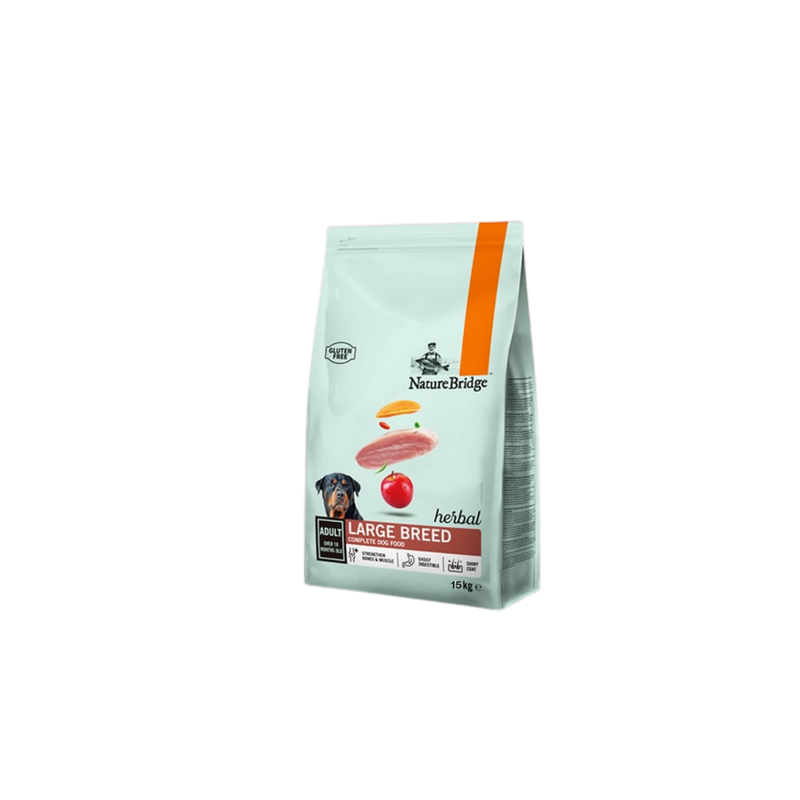 NatureBridge Herbal pour chien adulte de grande race 15KG