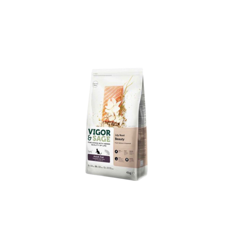 Vigor & Sage Lily Root Beauty – Nourriture pour chat adulte 4 Kg