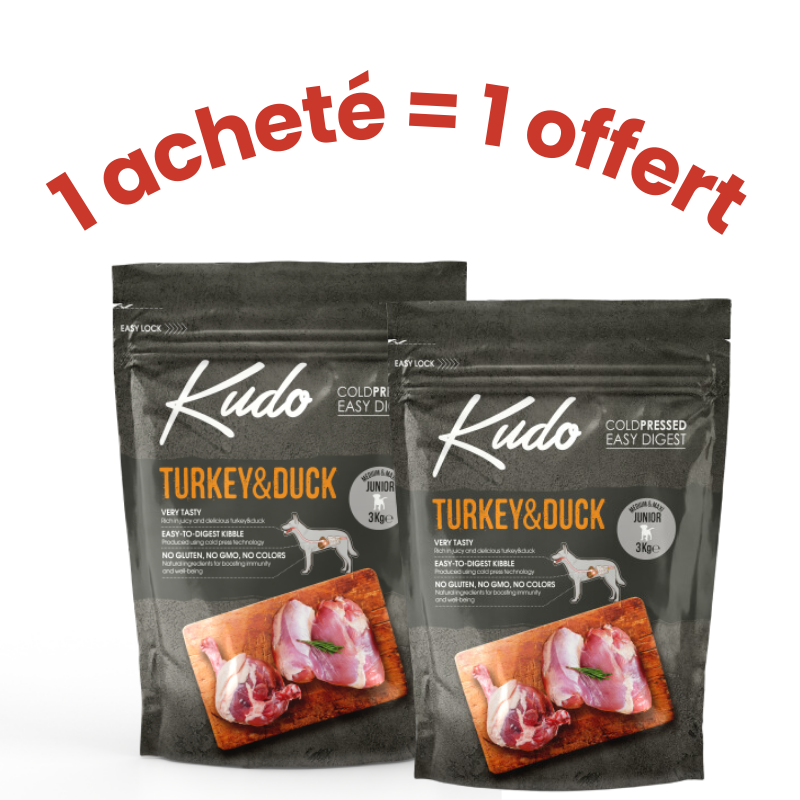 TURKEY & DUCK MEDIUM-MAXI JUNIOR 3 kg - KUDO